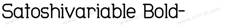 Satoshivariable Bold字体转换